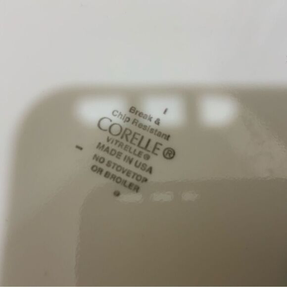 4 Corelle "CITY BLOCK" Dinner Plates White Black  10.25" - Picture 5 of 5